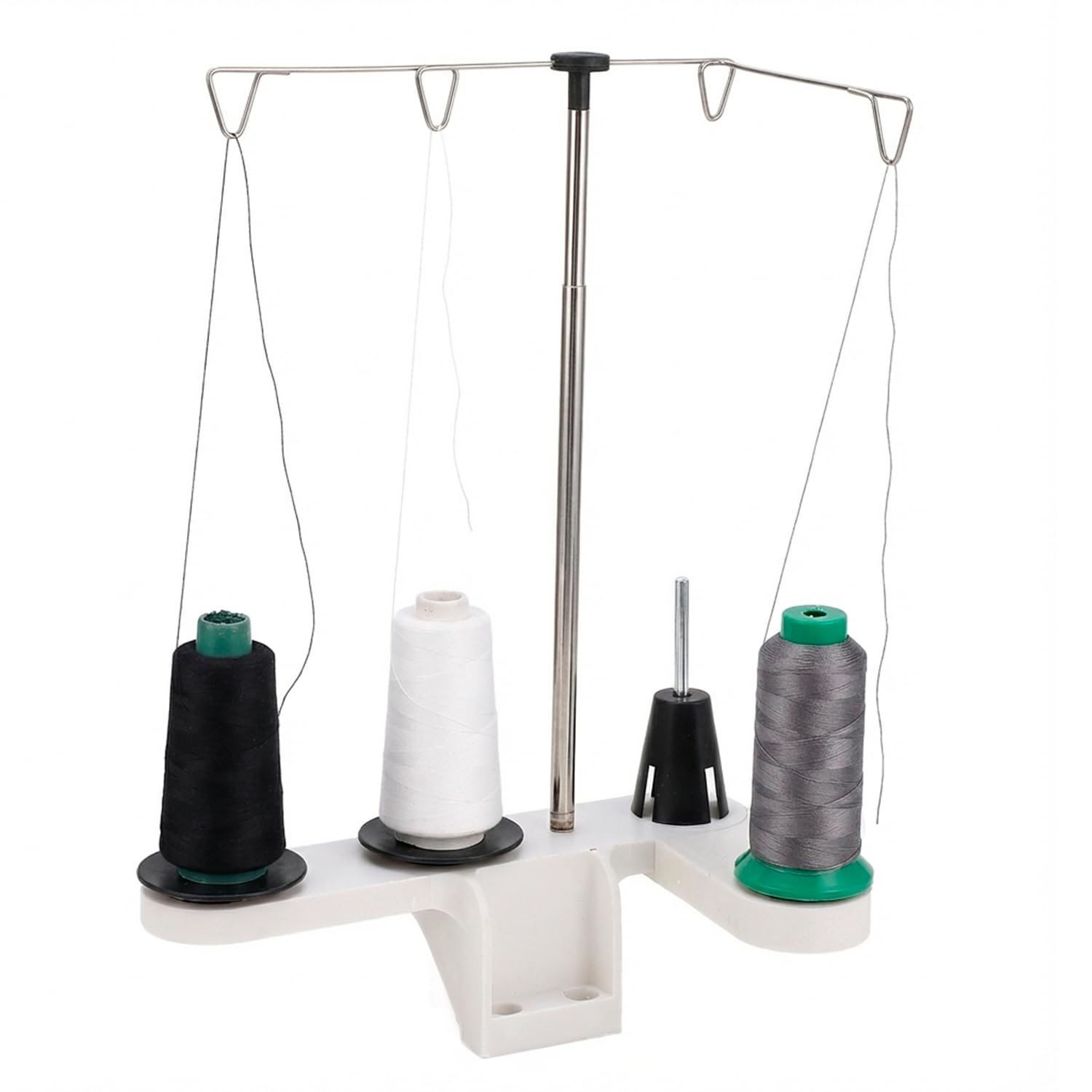 Peso leggero Supporto per Filo - Portafilo a 4 Bobine, Supporto del Basamento Bobine Filo in Acciaio Inossidabile, Accessori per Cucire per Peso Leggero per Macchina da Ricamo, Cucito e Tagliacuci