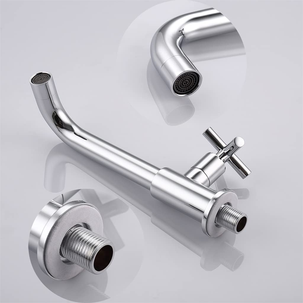 Wall Fixtures Simple Brass Bathroom Faucet Cold Black Chrome Gold Color C Size As Shown in The Picture — view 6