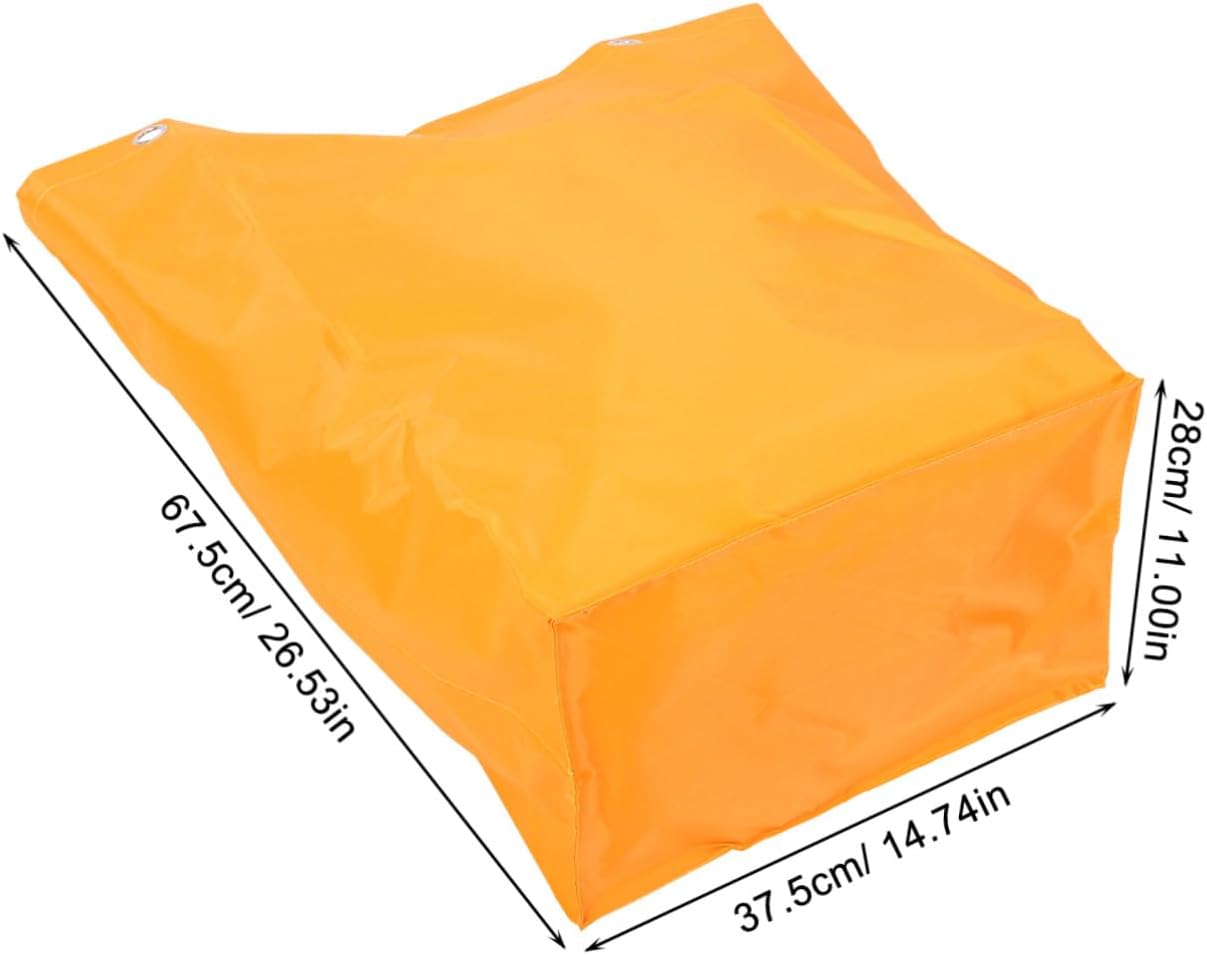 High Capacity Yellow Heavy-Duty Fabric Janitorial Cleaning Cart Bag Replacement for Housekeepers with Zippered Front Pocket, Multi-Purpose Durable Cleaning Bag for Janitorial