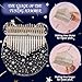 LUCKIPLUS Kalimba Thumb Piano 17 Key Crystal Acrylic Finger Piano Portable Clear Mbira Musical Instruments Cute Christmas Gift with Tune Hammer and Study Instruction for Adults Beginners(Bear Shape)