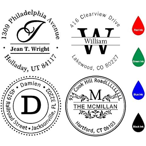Custom Self-Inking Monogram Address Stamp Cover