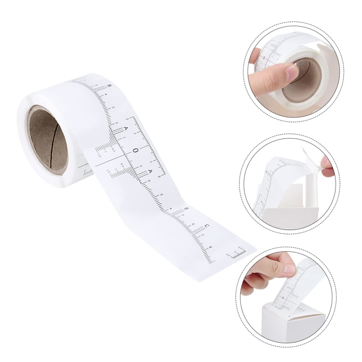 Healvian 3rotoli Roll Di Adesivi Per Sopracciglia Stencil Riutilizzabile Per Misurare e Disegnare Sopracciglia Simmetriche Strumento Pratico Per Principianti Facile Da Usare e Sicuro Per La