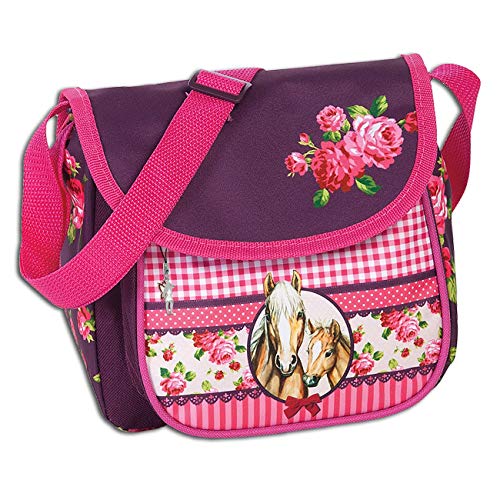 Fabrizio Kindergartentasche,Kindertasche Pferde lila inkl. Feeanhänger OTI212V Polyester Handtasche Cover