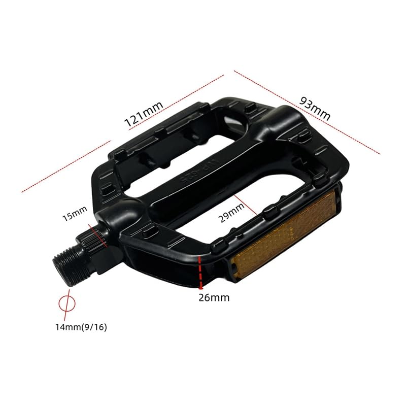 Pédales De Vélo Antidérapantes Noires - Universelles - Lot De 2 Pour Route Et VTT