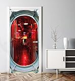 MyMaxxi Türtapete selbstklebend - Einteilige Türfolie 90x200 cm - Motiv: U-Boot Türklebefolie zum verschönern & bekleben der Tür - Türaufkleber aus Klebefolie
