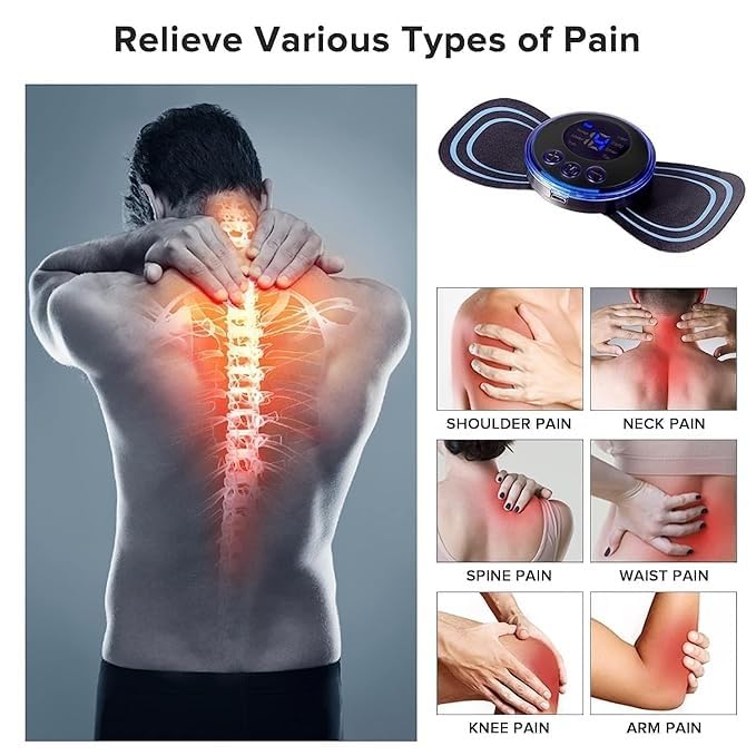 Image of APEX Wireless Mini Massager Body Massager Machine for Pain Relief, Portable Butterfly Massager for Body Pain Relief, Rechargeable Neck and Shoulder Massage Machine for Blood Circulation