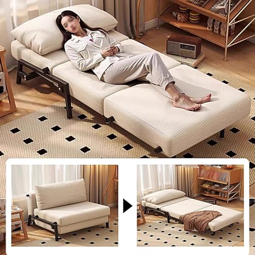 Rozkładana sofa rozkładana dla dorosłych – aksamitna tkanina przytulne krzesło do drzemki i relaksu