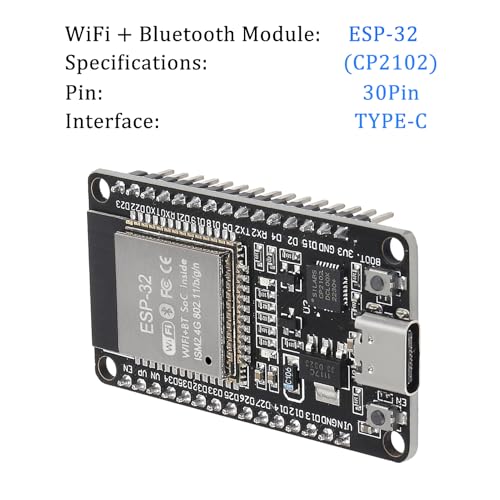 Image of AITRIP 4PCS USB-C ESP32 ESP-32 Development Board, CP2012 30Pin WiFi+Bluetooth Dual Core Type-C Interface 2.4GHz Dual Mode WiFi+Bluetooth Dual Core Microcontroller Support STA /AP /STA+AP