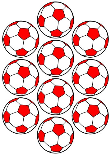 28 adesivi a forma di pallone da calcio, 50 mm