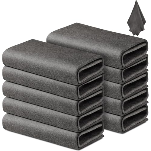 KUOGAS 10 Stück Fensterputztücher Verdicktes Magisches Reinigungstuch(30x40cm) Wiederverwendbares Mikrofaser-Reinigungstuch Putztücher geeignet für Autos Küchen Glas