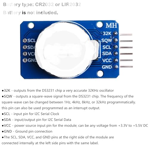 ds3231 at24c32 iic rtc real time clock module for arduino nano raspberry pi mega2560 leonardo2pcs