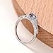 925 Sterling Silver Fashion Round Purple Gemstone Ring - Elegant Solitaire Design Ideal for Engagement Wedding Anniversary Daily Wear​ Size 7