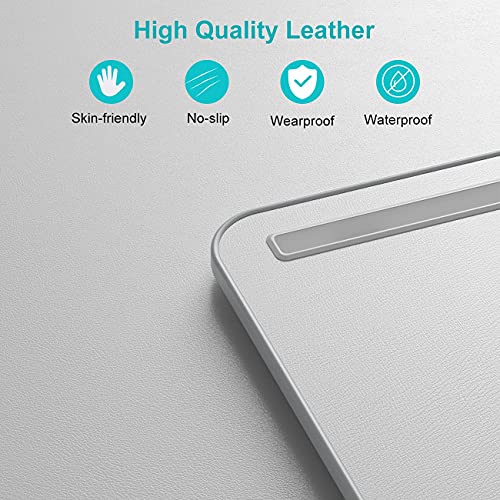 Image of KLEAR Laptop Bed Tray Desk with Adjustable Height & Angle, No Drawer, Grey | Foldable PVC Leather Desktop Laptop Lap Desk for Bed /Sofa /Couch /Floor
