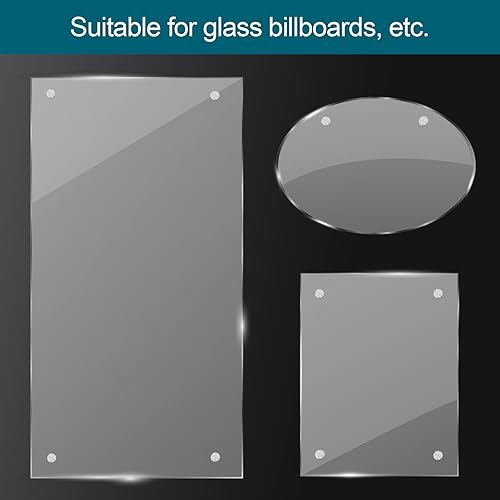 Miniatura 5 de Tornillos de separación de letreros de 12 x 34 pulgadas, tornillos publicitarios, soportes de pared de acero inoxidable para letreros acrílicos de