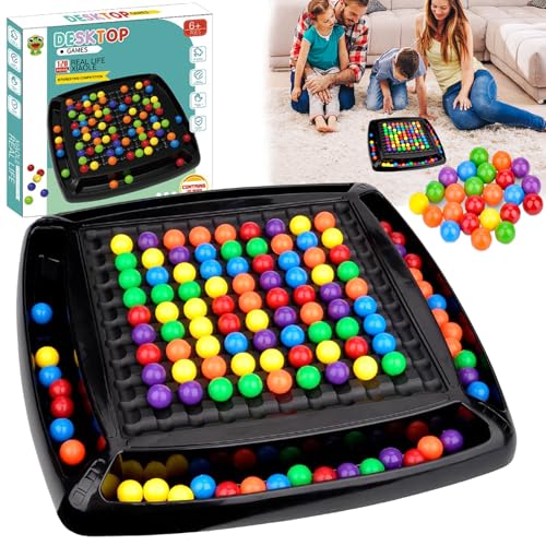 Intellectual Chessboard - Dual Duel, Intellectual Chess Board, Rainbow Ball Elimination Game, Intellectual Games for Kids and Adults, Tabletop Strategy Puzzle Games for Birthday Christmas (120PCS)