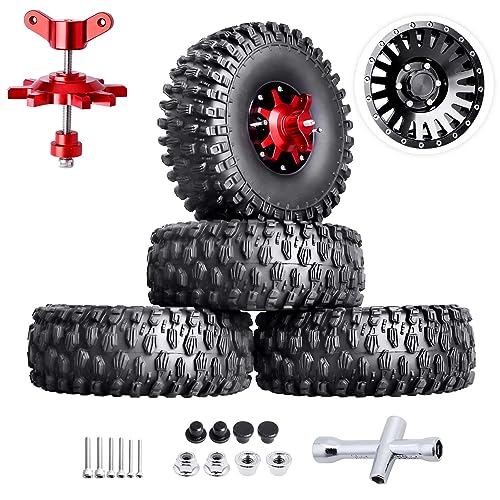 Roues Beadlock 2.2 avec pneu souple 144 mm pour sorties tout-terrain en crawler