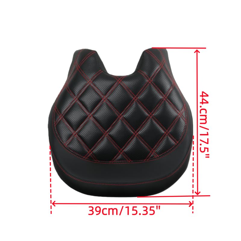 Siège de moto en cuir noir rhomboïde confortable pour Can-Am Ryker 600 900 Sport Rally Edition Sport 19-24