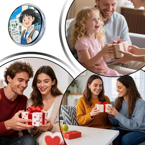 Pin electrónico de 4,3 cm e insignia dinámica recargable para ropa y accesorios de anime 4
