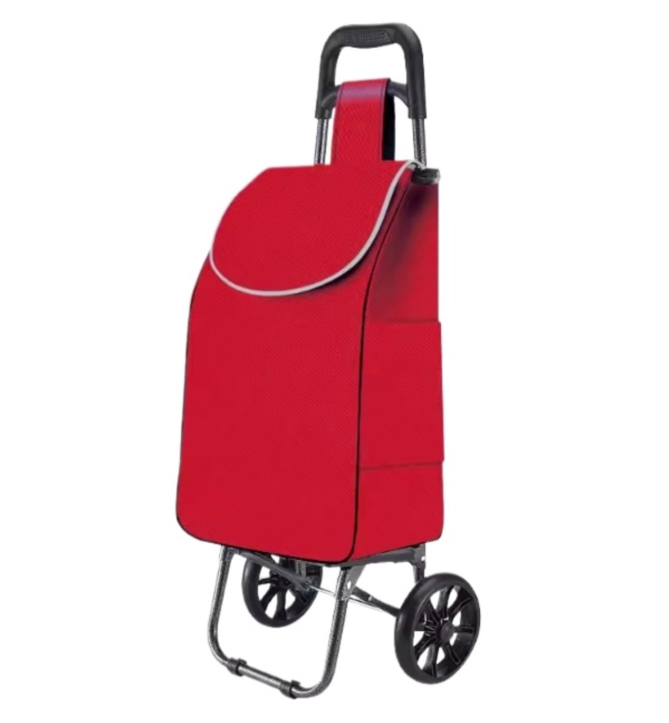 SBZIOJHDR foldable shopping trolley， Stair Climbing Lightweight Foldable Travel Grocery Shopping Trolley Cart Bag Market(Red)