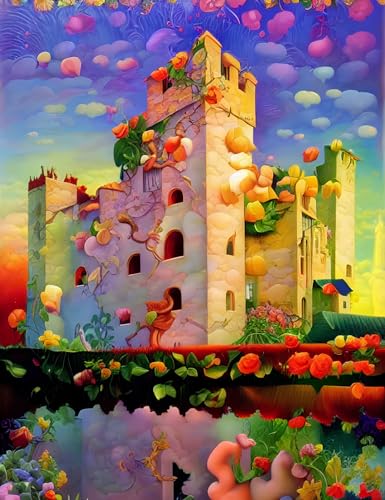 Affiches sur toile de maisons fantastiques SERENDIPITP 58x90 cm sans cadre pour decoration murale