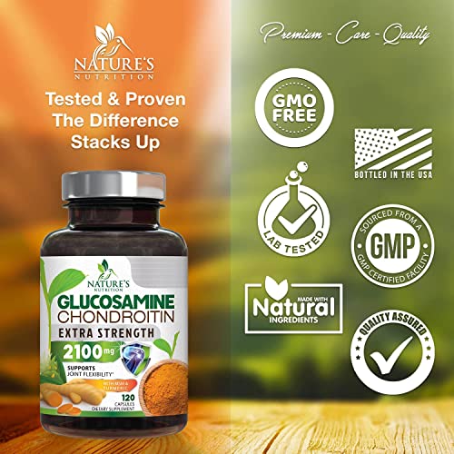 Glucosamine-Chondroitin-with-Turmeric-MSM-Triple-Strength-Joint-Comfort-Support-2100mg-Dietary-Supplement-with-Boswellia-Bromelain-120-Capsules