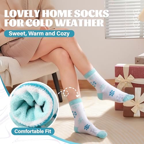 Image of Anlisim Fuzzy Socks for Women, Soft Comfy Cozy Fluffy Thick Winter Warm Fleece Slipper Socks