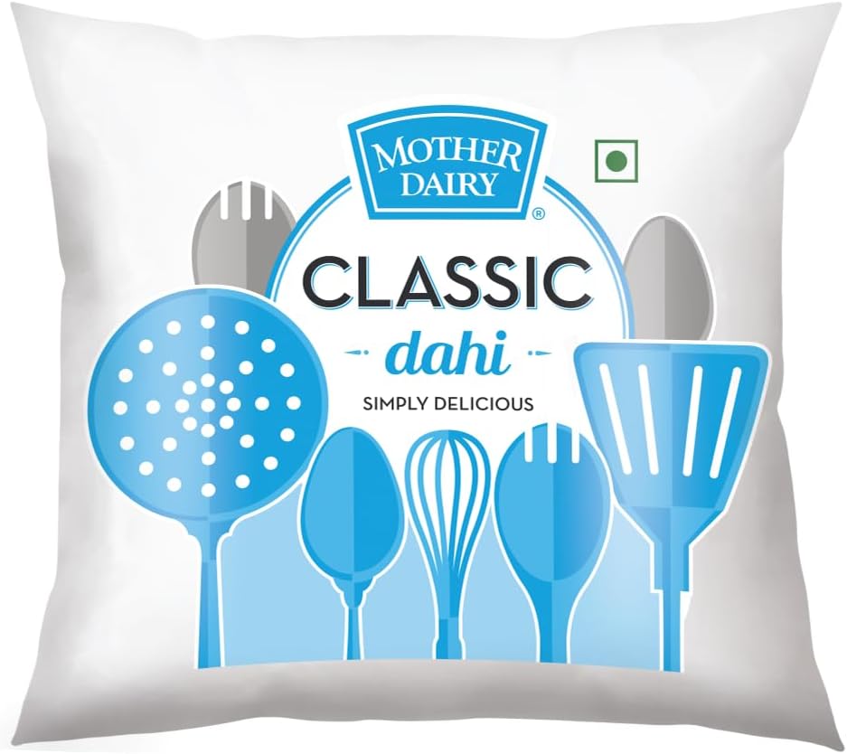 Mother Dairy Classic Curd Polypack Pouch, 400 g
