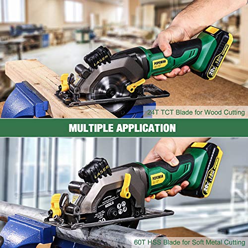 POPOMAN Cordless Circular Saw, 4-1/2