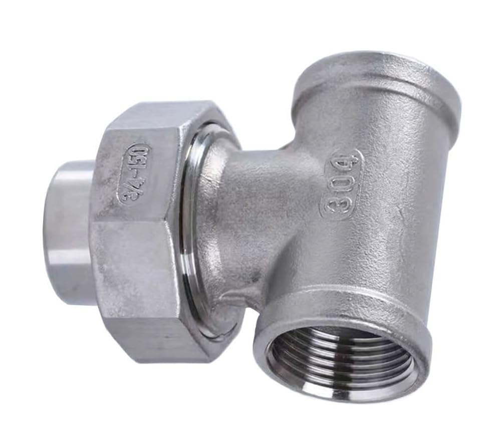 304 Stainless Steel Welding Union Tee - 3-Way Pipe Fitting for Water, Oil, and(1inch)