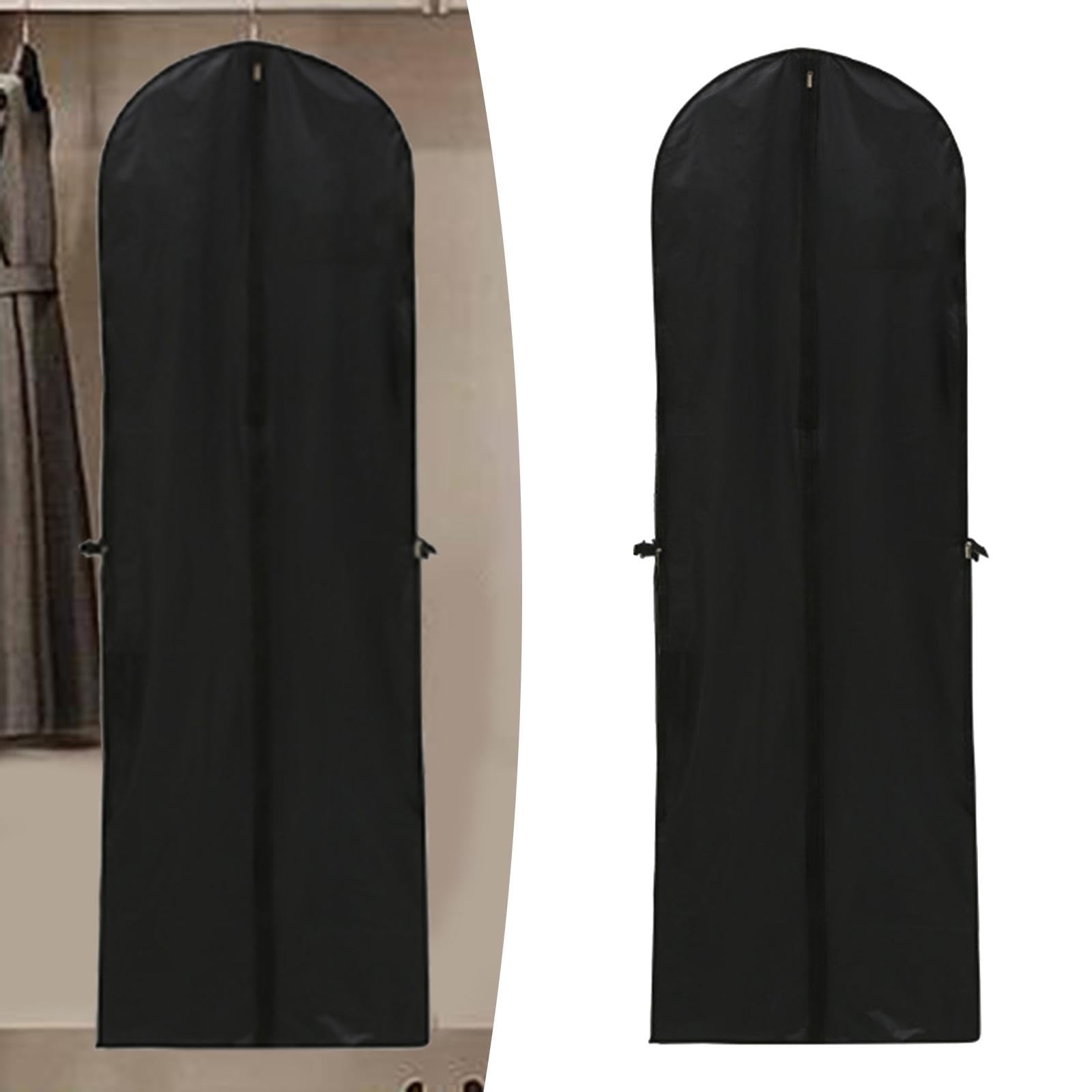 2X Bolsas para Ropa, Batas, Batas, Almacenamiento, Plegables, a Prueba de Polvo, Fundas Largas para Trajes, Chaquetas, Camisas, Esmóquines, Abrigos, V