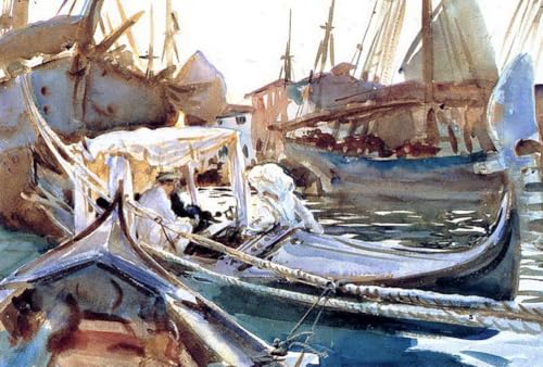 Huile sur toile Giudecca John Singer Sargent : œuvre d'art célèbre peinte à la main taille 04