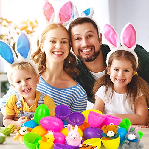 Evoio 16 Pack Easter Eggs Prefilled with Mini Animal Plush Toys, Easter Egg Hunts, Easter Basket Stuffing, Easter Party Favors, Classroom Prize Games Supplies, Party Surprise Gifts for Boys Girls - Thumbnail 5