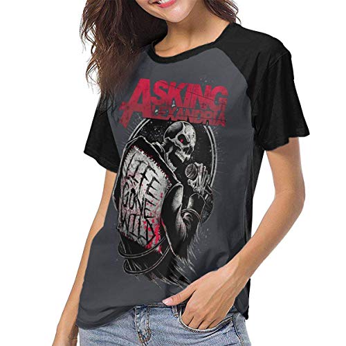 hdghgfjfghjd Camisetas para Mujeres,Asking Alexandria Women Customized Fashion Casual Summer Baseball T-Shirt,Premium Polyester, Personalise Daily Wear tee
