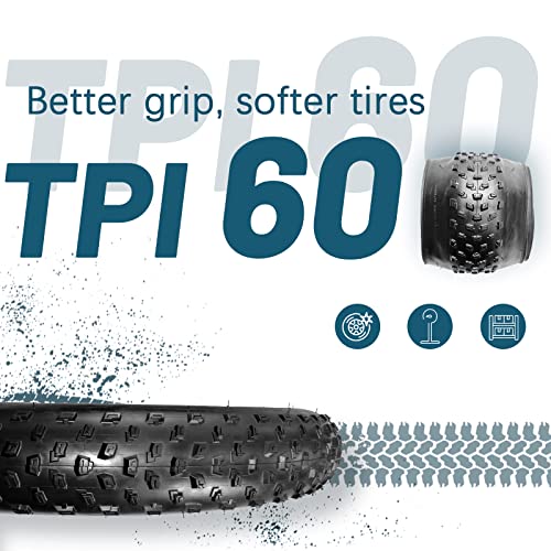 Bwshlf 60 Tpi Bike Tire 26 X 4.0 Fat Bike Folding Tire, Replacement For Electric Bike Tire, Compatible Wide Mountain Snow Bike Tire #TOP2