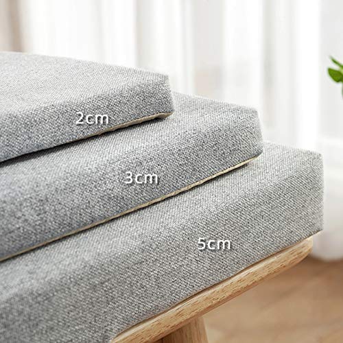 Coussin de chaise en lin gris clair au design matelassé raffiné - 5