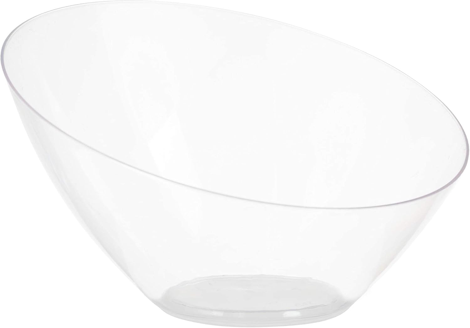 Buy 1 get 1 🔥 Posh Setting Crystal Clear, Disposable Premium Hard Plastic Medium Angled Bowl, Party, Salad, Snack and Fruit Bowl 5 Pack