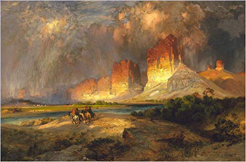 25 peintures à l'huile d'art célèbres Thomas Moran paysage Wyoming