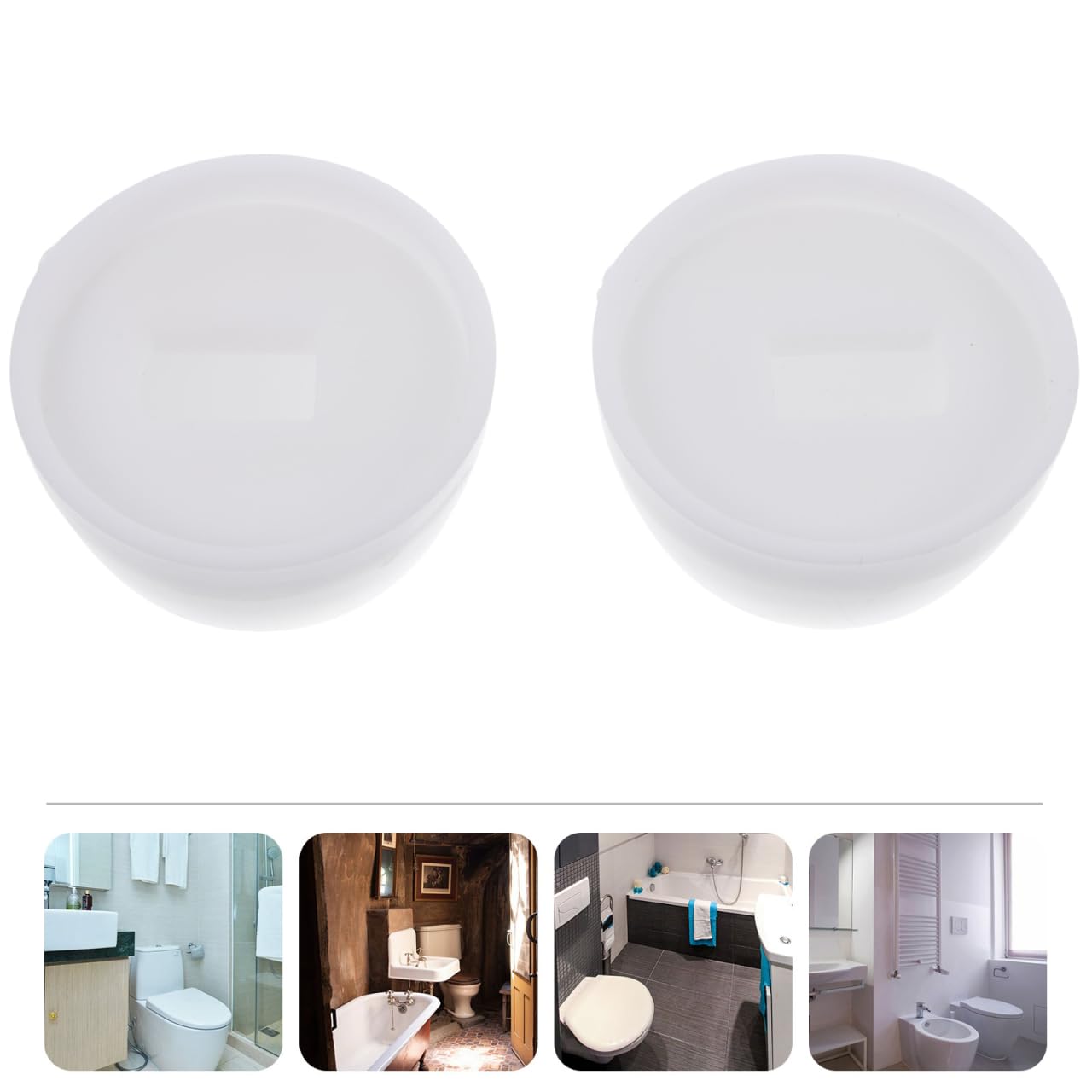 HOMSFOU Wc Schraubenkappen Set 4 Paar Toilettenbolzen Abdeckkappen Aus Kunststoff Universal Toilettenschüssel Installation Zubehör Zur Verdeckung Von Befestigungen Und Als Ersatz Für Abgenutzte Kappen