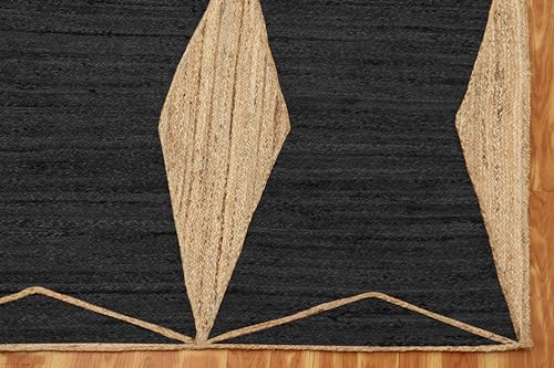 Alfombra de yute de tejido plano antimanchas visuales para pasillos 8