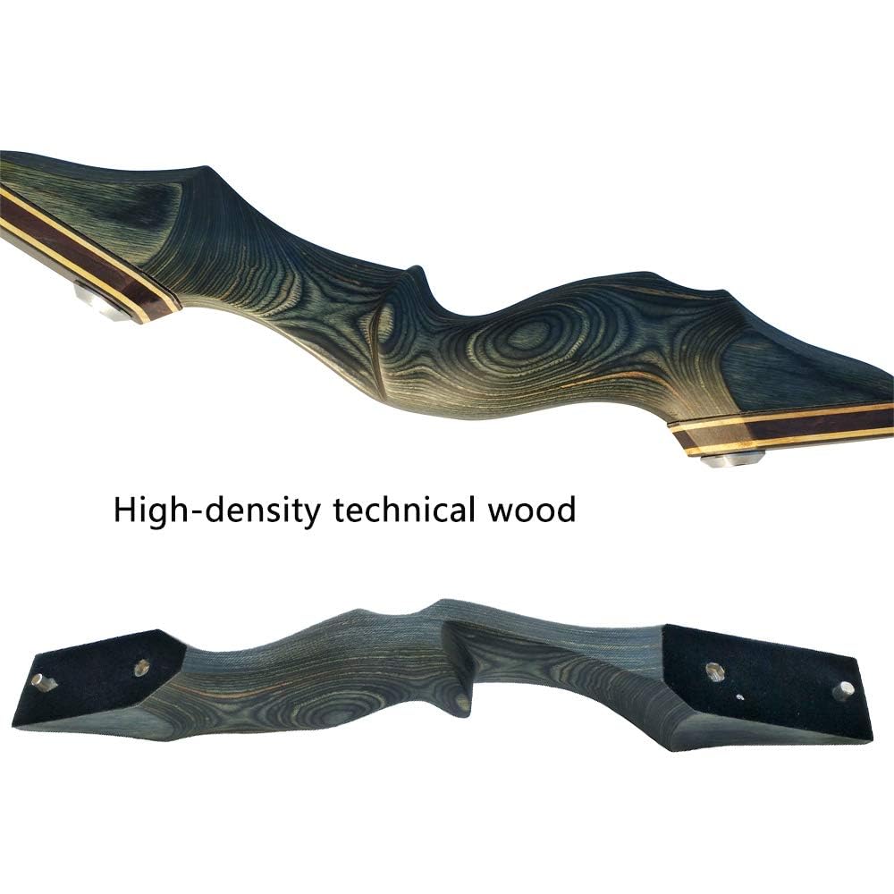 Takedown Arc Classique 60'' Arc Recourbé de Takedown tir à l'arc 30lbs 35lbs 40lbs Tir à l'arc Chasse en Bois Arc à Long Arche Adulte