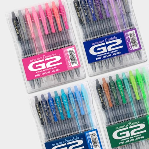 Bolígrafos Gel Roller Premium Pilot G2 Boost 8-Pack