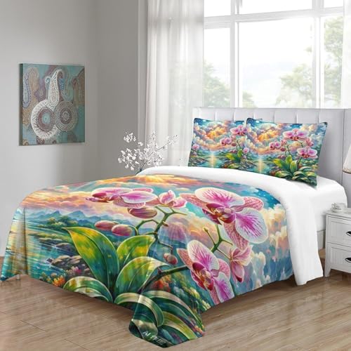 Housse de couette microfibre douce avec fermeture éclair cachée