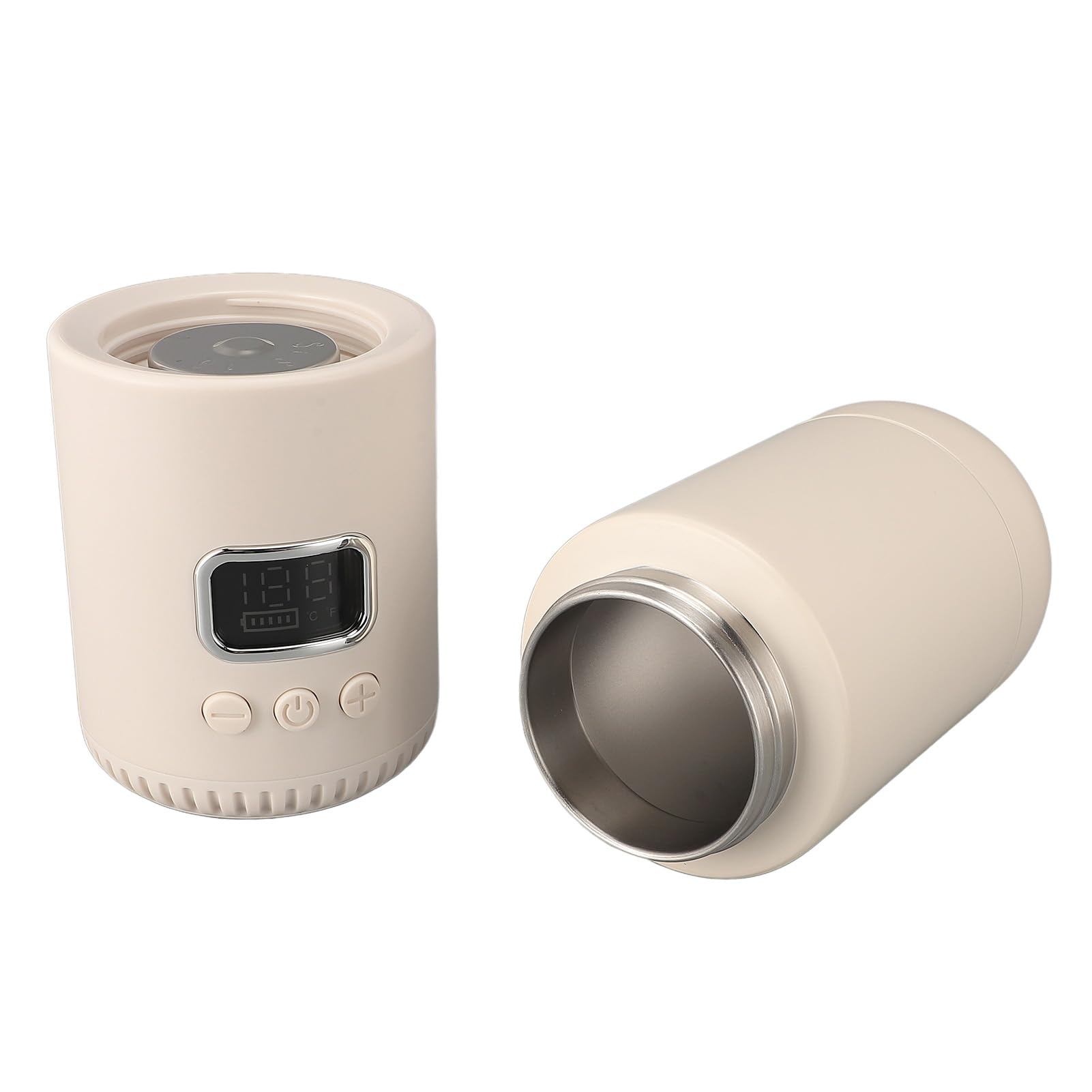 Ładowalny Podgrzewacz do Mleka USB, Szybkie Nagrzewanie 400 Ml, Duża pojemność 10000 MAh, Przenośny Podgrzewacz do Butelek do Podróży na Zewnątrz, Wykonany ze Stali Nierdzewnej,