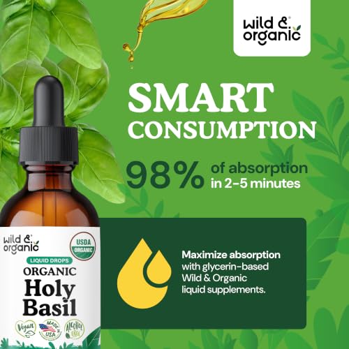 Wild & Organic Holy Basil Leaf Tincture