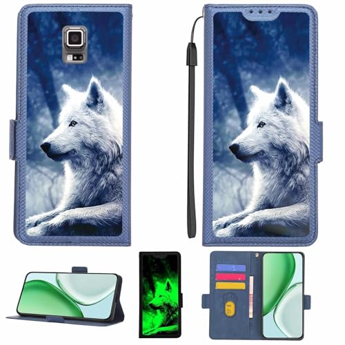 Kinetijy Case Compatible for Galaxy S5 Active Phone Case Flip Cover [with Tempered Glass Screen Protector][RFID Blocking][Luminous Effect] LPT-Lang