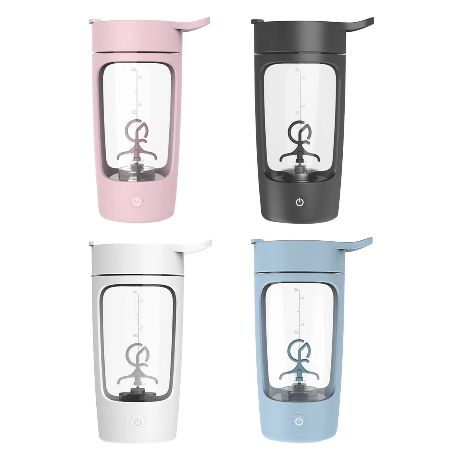 DieffematicJBJ Batidora Portatil 650Ml Electric Protein Shaker Bottle Protein Powder Mixing Bottle Sports Fitness Gym Outdoor Travel Bottle USB Rechargeable