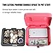 Jssmst Medium Cash Box with Combination Lock - Durable Metal Cash Box with Money Tray Pink,7.87 x 6.3 x 3.35 inches,CB0704M