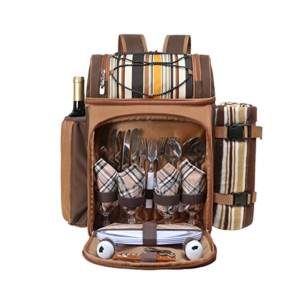 Hap-Tim-Picnic-Backpack-Cooler-for-4-Person-with-Insulated-Leakproof-Cooler-Bag-Wine-Holder-Fleece-Blanket-Cutlery-SetPerfect-for-Beach-Day-Travel-Hiking-Camping-BBQs-Family-and-Lovers-Gifts Hap Tim Picnic Backpack Cooler for 4 Person with Insulated Leakproof Cooler Bag, Wine Holder, Fleece Blanket, Cutlery Set,Perfect for Beach, Day Travel, Hiking, Camping, BBQs, Family and Lovers Gifts