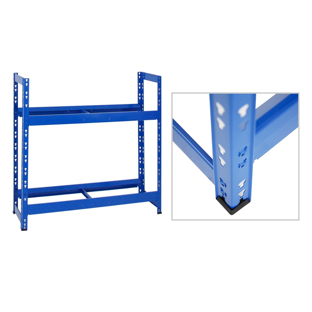 PROREGAL Mega Deal | 2X Reifenregal Tiger | HxBxT 100x110x35 cm | 150kg Fachlast | bis zu 16 Reifen | mit Ebenen | Blau