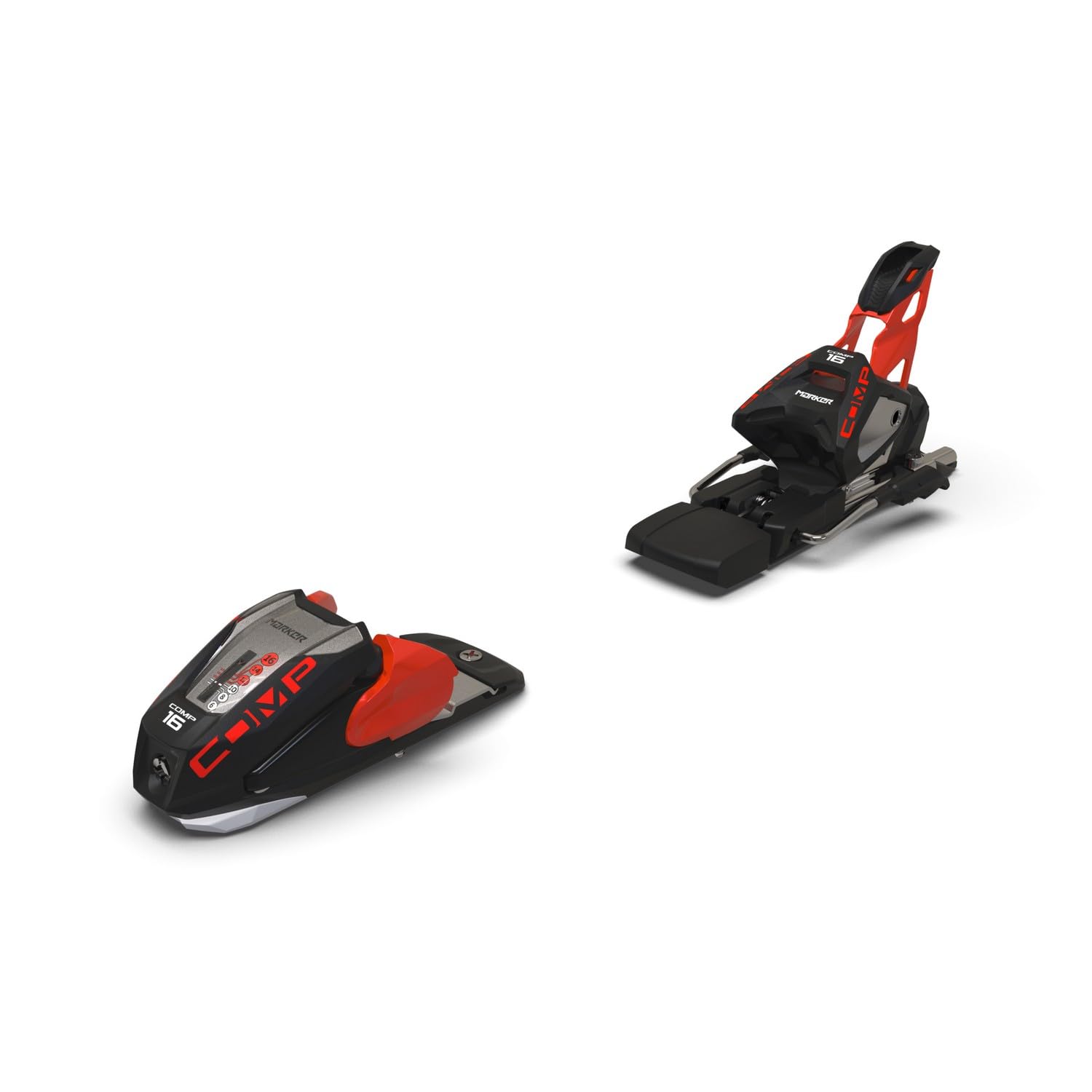 Marker - Fixations De Ski Comp 16 RD 85mm Black Flo-Red - Homme - Taille Taille Unique - Noir